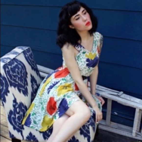 Anthropologie Girls From Savoy Size 2 Primary Bloom Dress - Picture 1 of 7